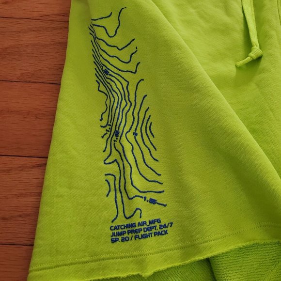 Nike Catching Air Size Medium Windrunner Neon Blue Winter Shorts - Picture 3 of 5